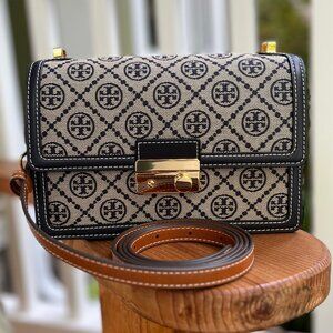 Tory Burch T Monogram Shoulder Bag - Authentic